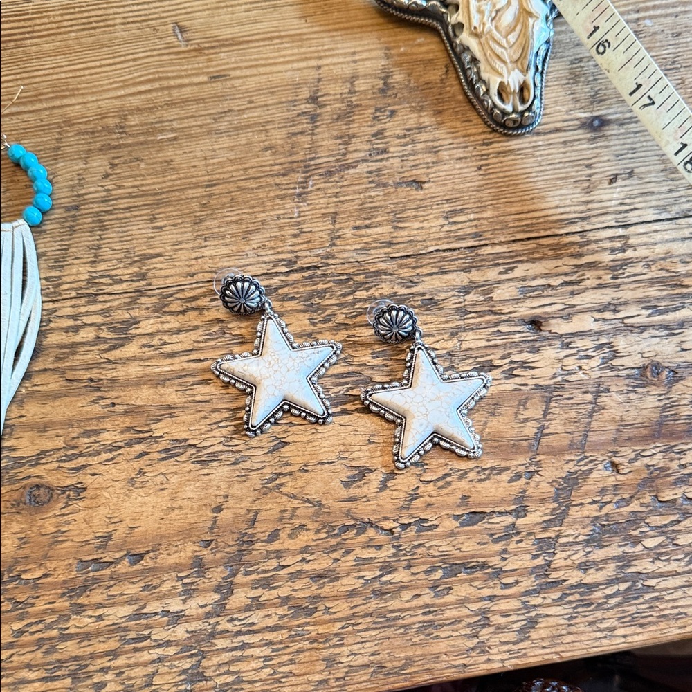 XOXO Silver Star Earrings